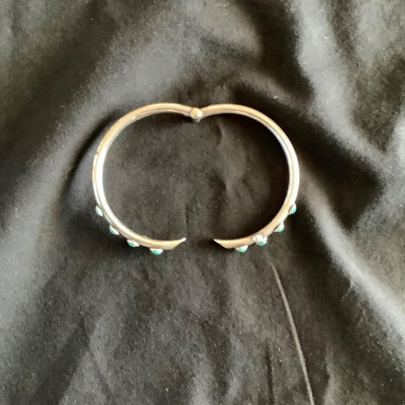 Sterling silver turquoise clamper bracelet - Picture 2 of 4